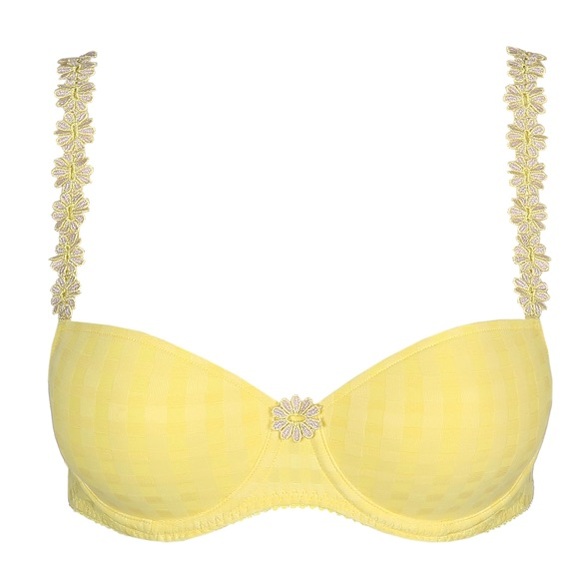 (NWT) MARIE JO sz 32B Avero padded balcony bra in pineapple (bright yellow) - Picture 2 of 8